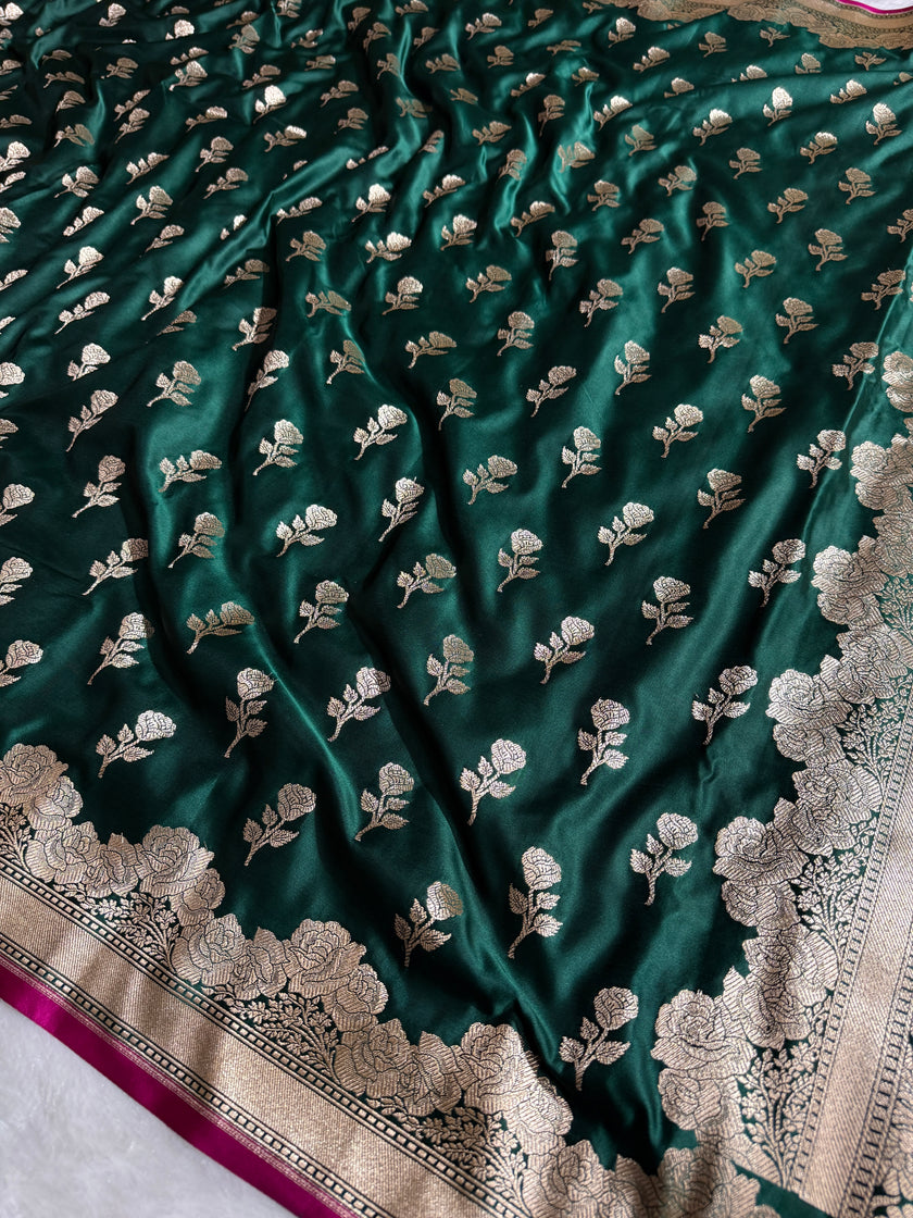 BANARASI MASHRU KATAN SILK SAREE HN528