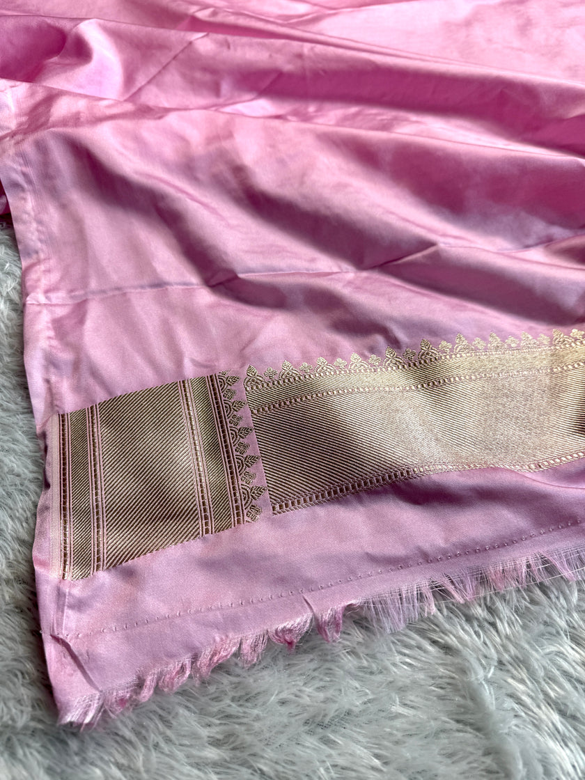 BANARASI MASHRU KATAN SILK SAREE MENAKARI WORK HN119