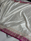 BANARASI MASHRU KATAN SILK SAREE CONTRAS DUAL COLOUR HN650