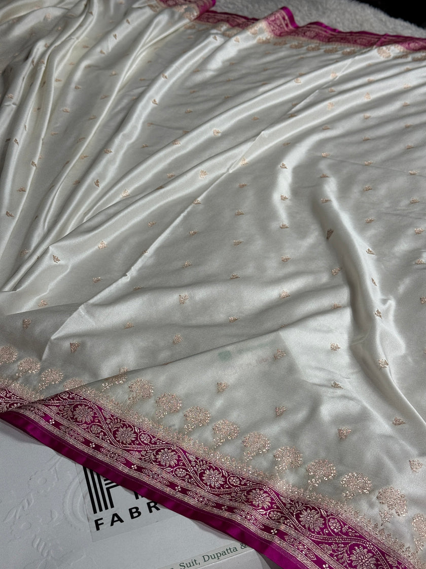 BANARASI MASHRU KATAN SILK SAREE CONTRAS DUAL COLOUR HN650