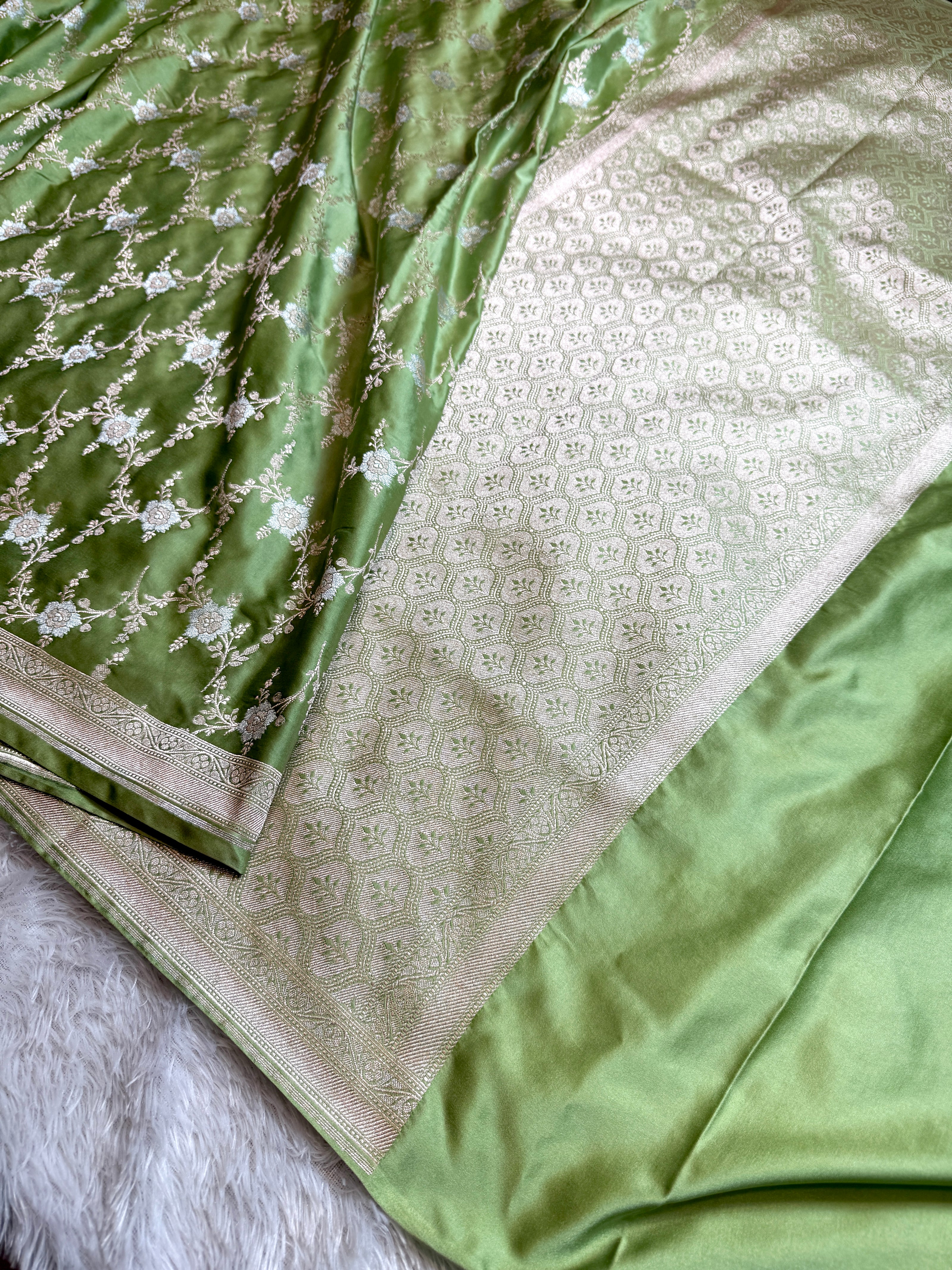 BANARASI MASHRU KATAN SILK SAREE HN545