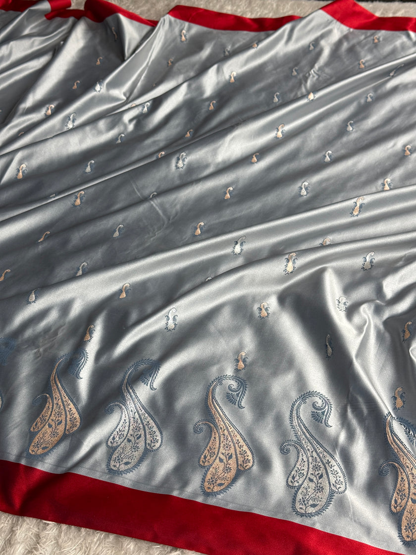 BANARASI MASHRU KATAN SILK SAREE MK021