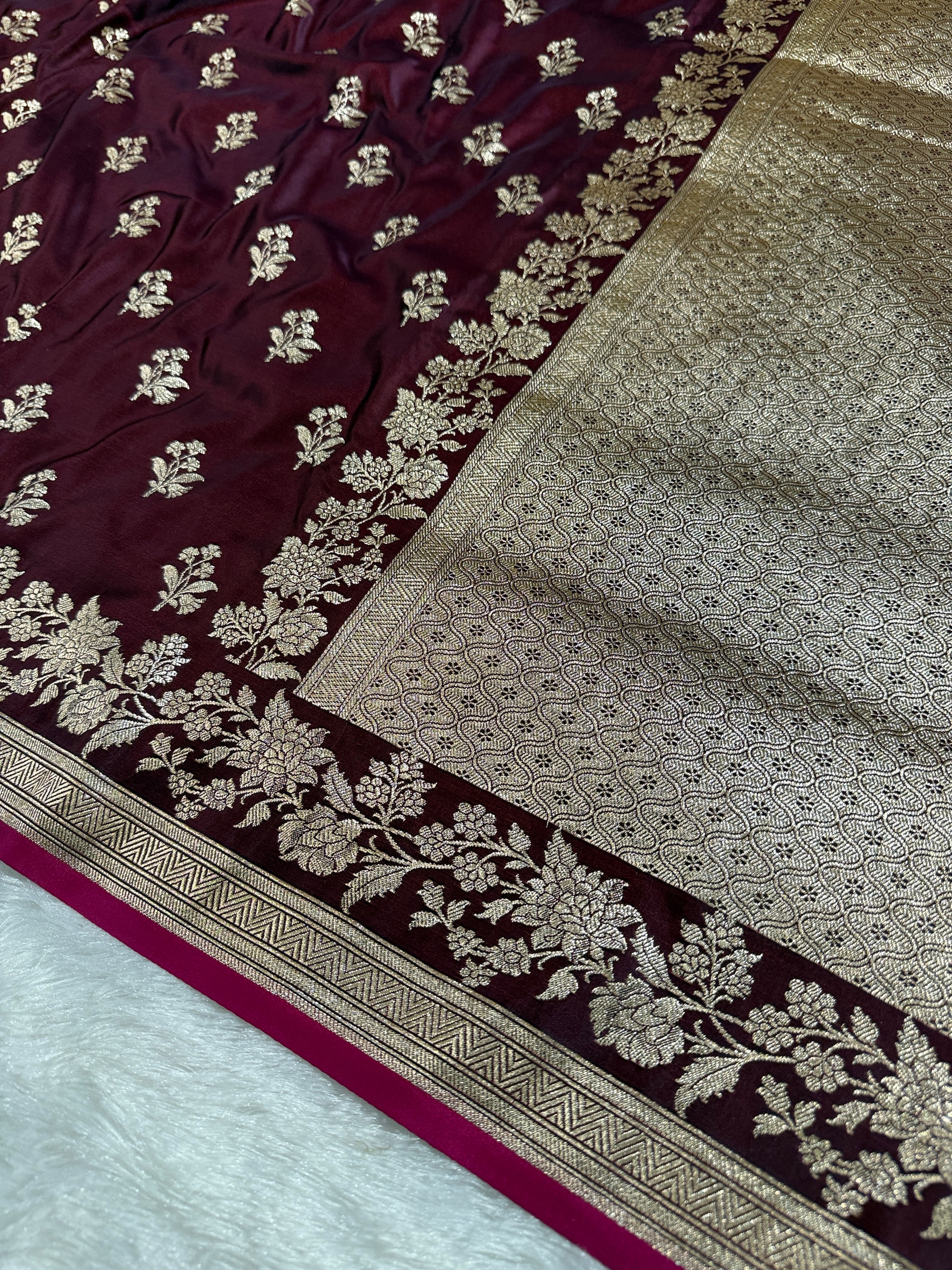 BANARASI MASHRU KATAN SILK SAREE HN532