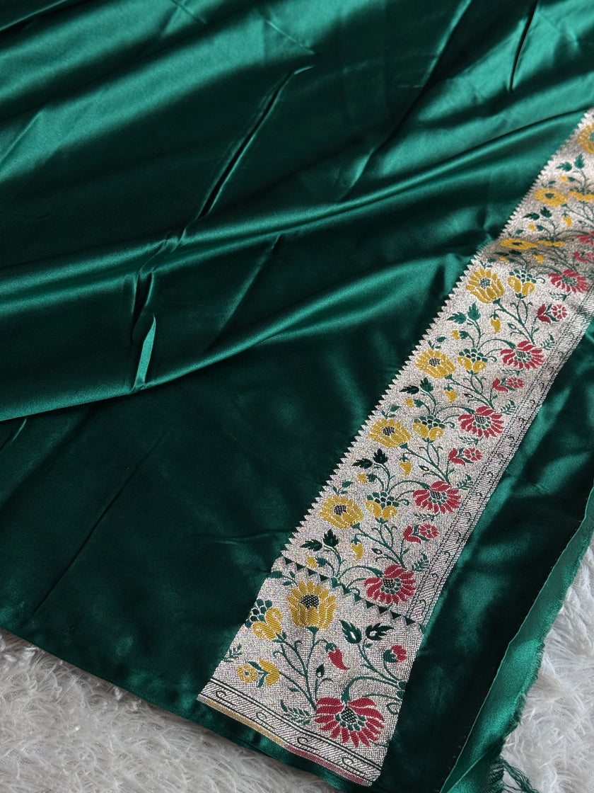 BANARASI MASHRU KATAN SILK SAREE MK031