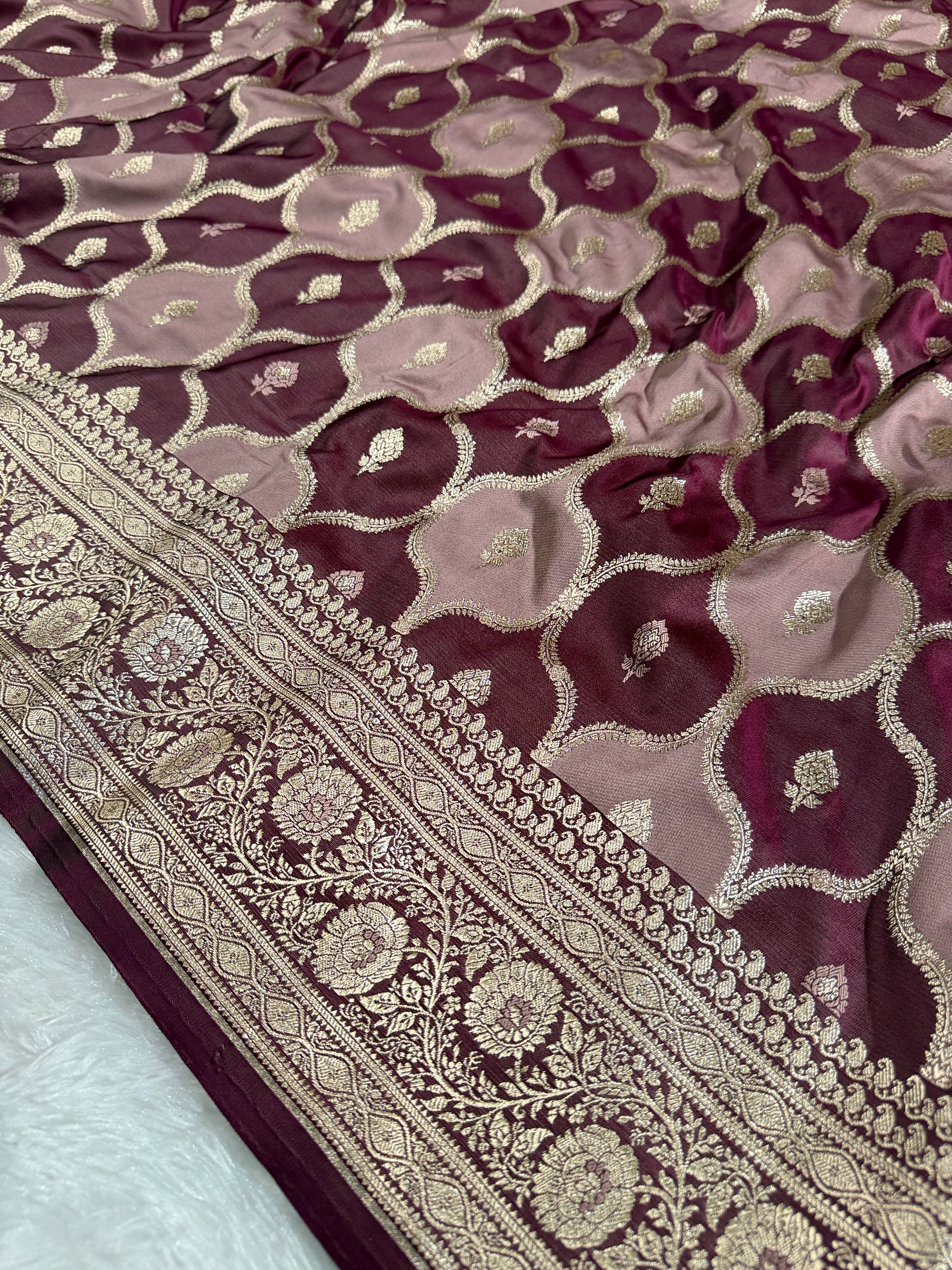 BANARASI MASHRU KATAN SILK SAREE HN536