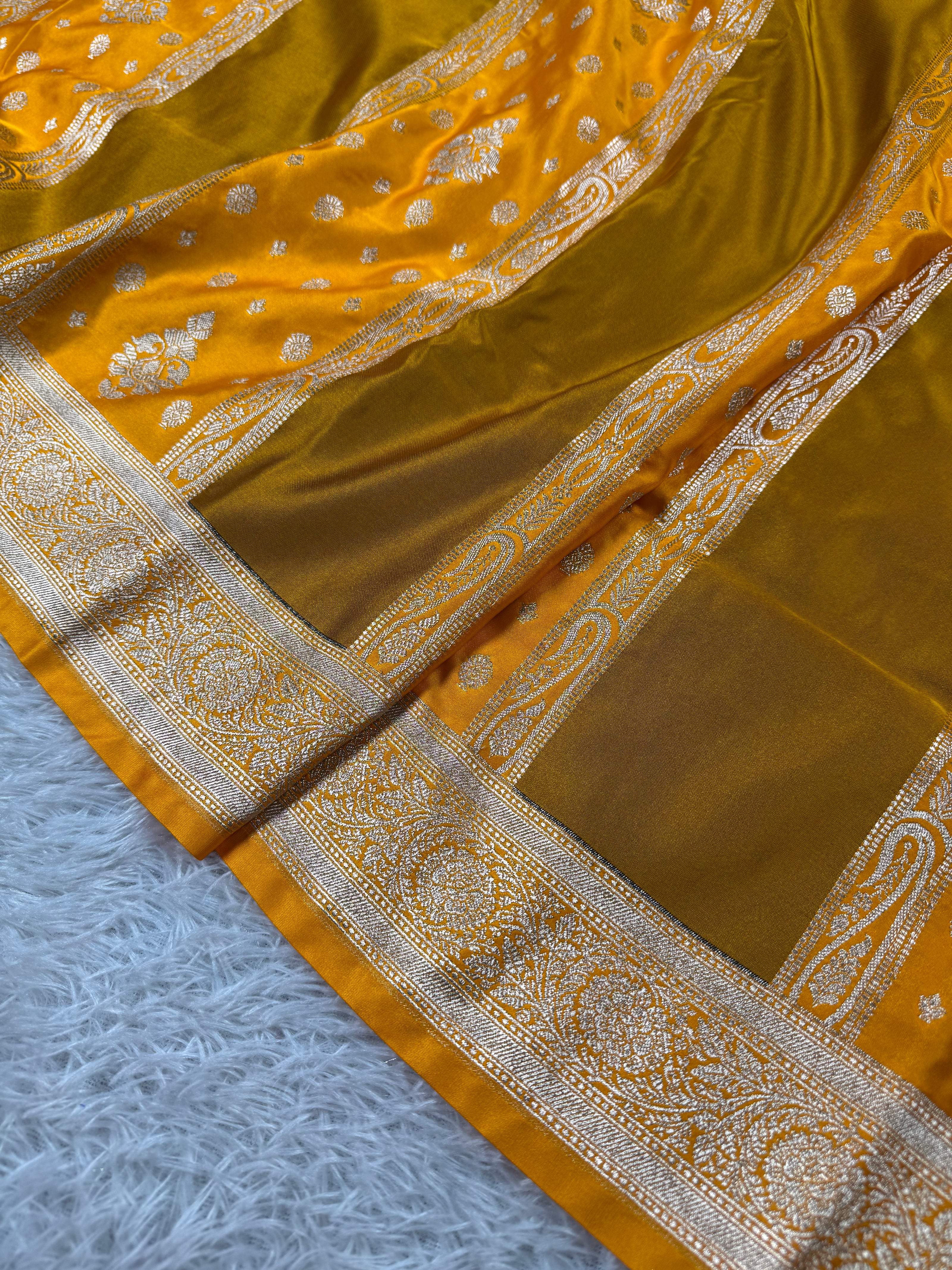 BANARASI MASHRU KATAN SILK SAREE MK012