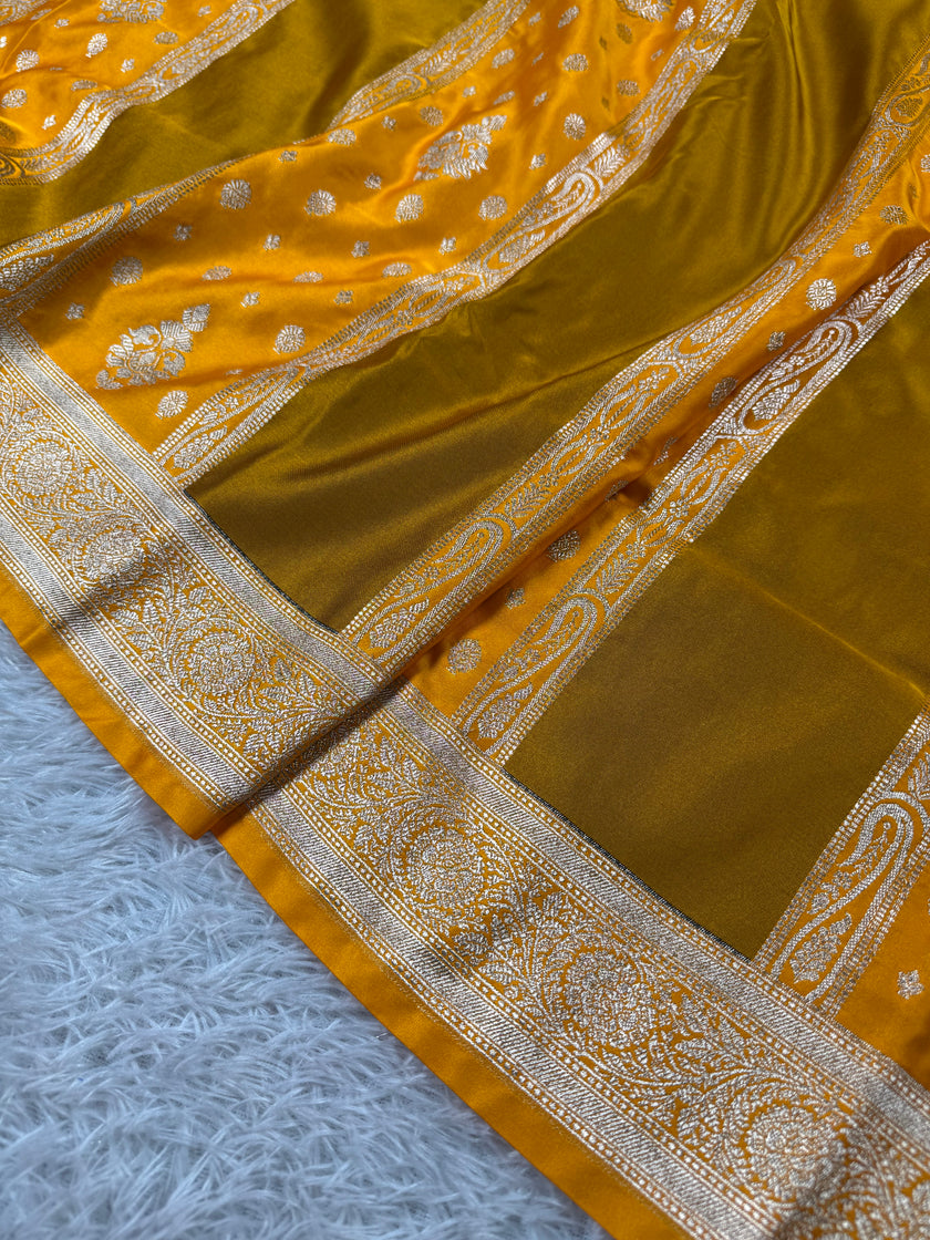 BANARASI MASHRU KATAN SILK SAREE MK012