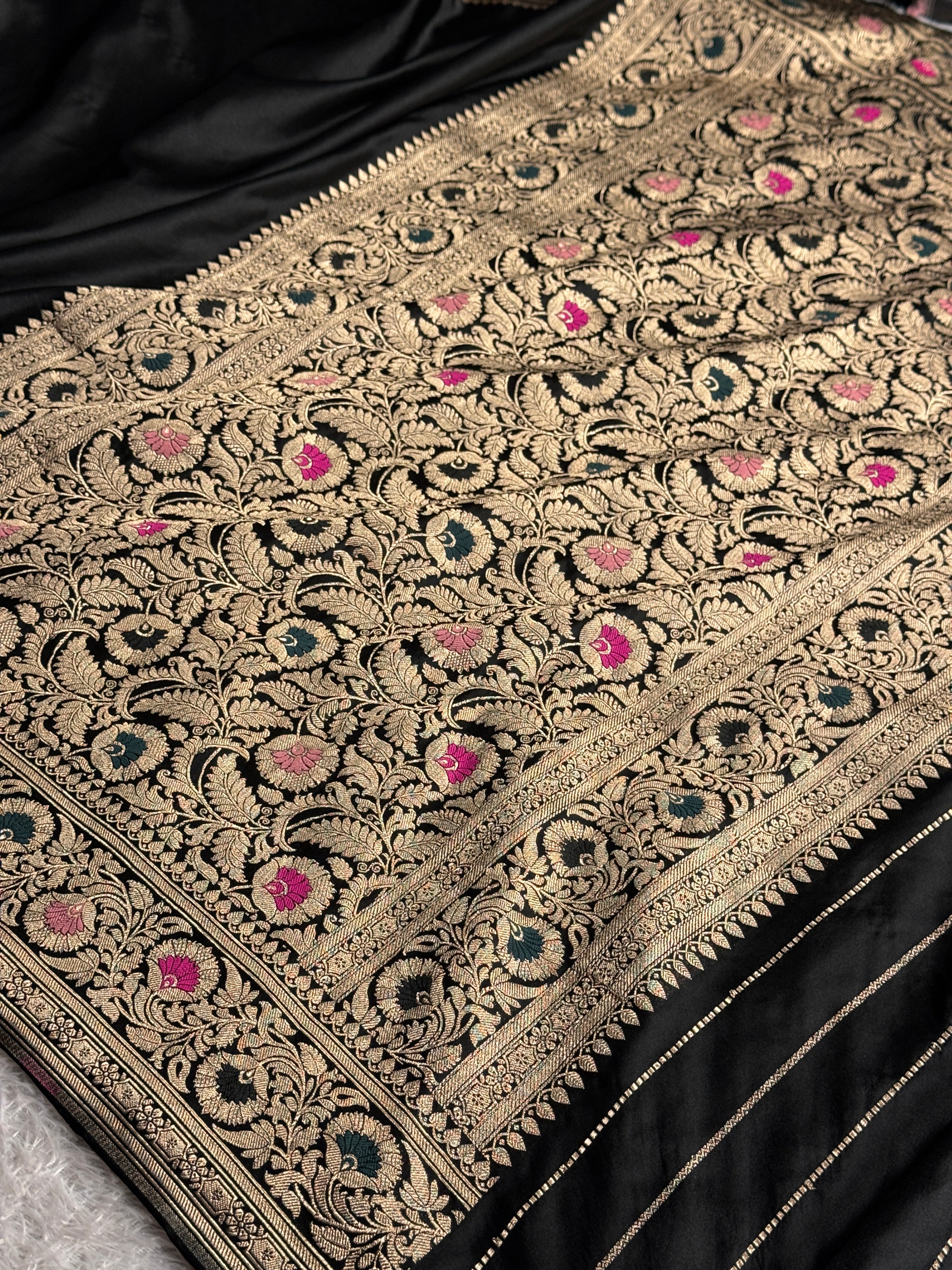BANARASI MASHRU KATAN SILK SAREE MK048