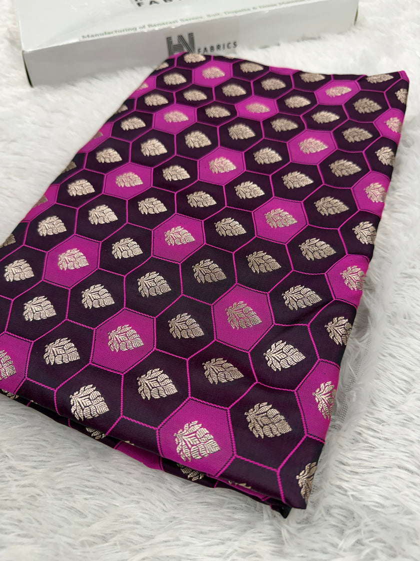 Banarasi mashru katan silk saree tanchui design hn112