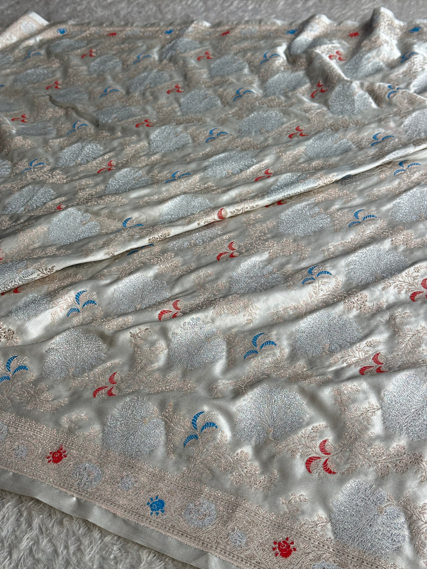 BANARASI MASHRU KATAN SILK SAREE MK070