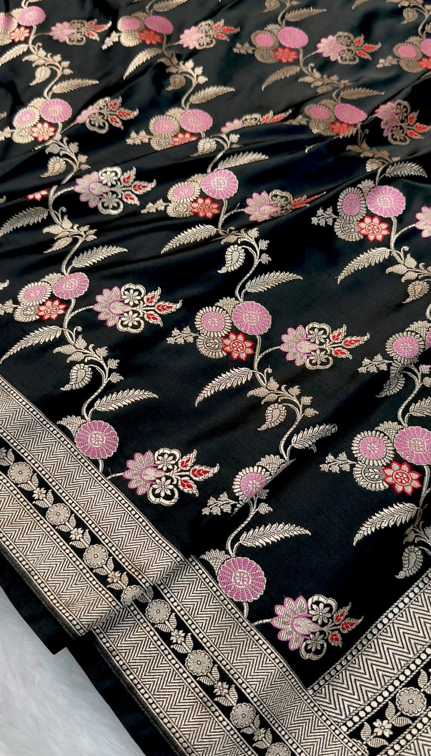 Banarasi mashru satin silk saree Hema Mallini mam inspired hn104