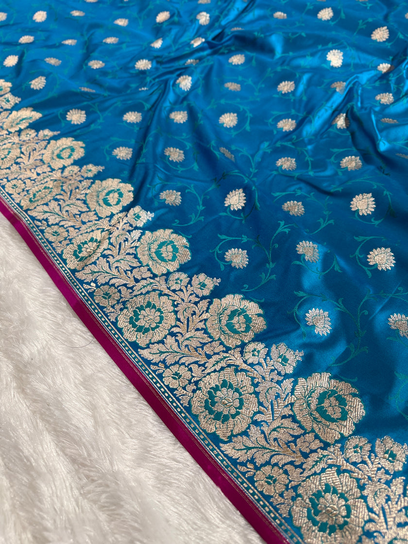 BANARASI MASHRU KATAN SILK SAREE 533