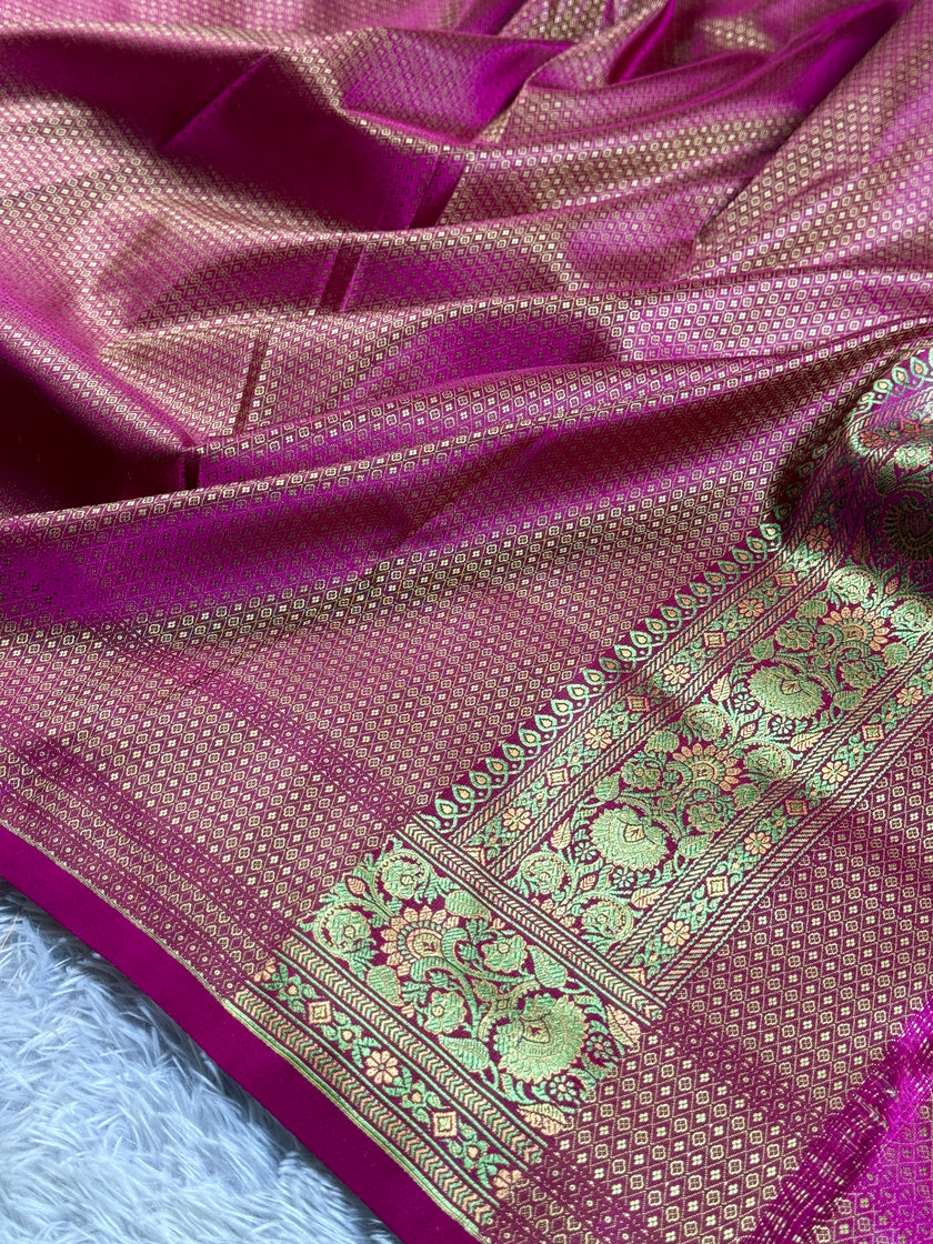 BANARASI JAMAWAR TANCHUI SILK SAREE JM001