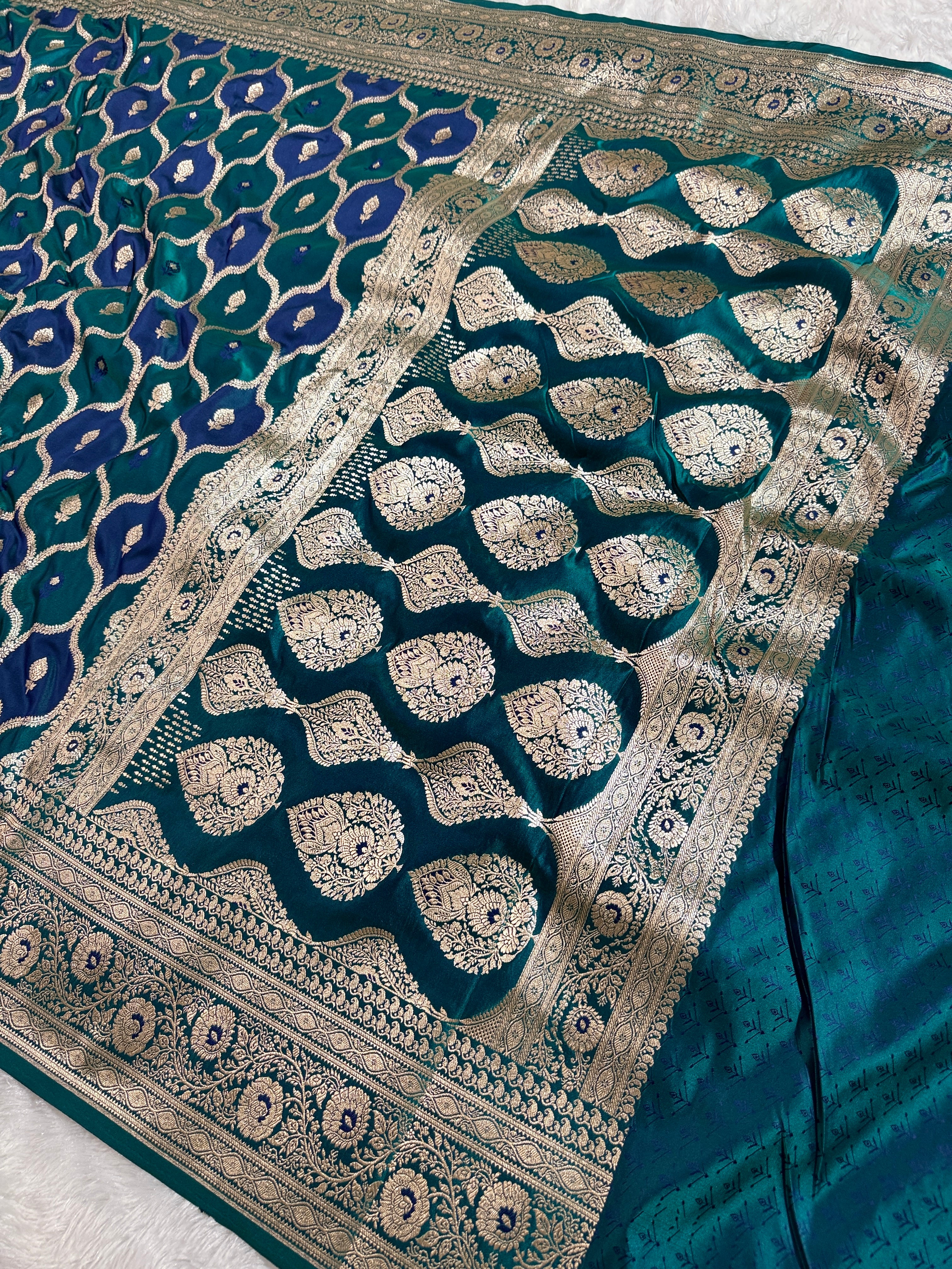 BANARASI MASHRU KATAN SILK SAREE HM536