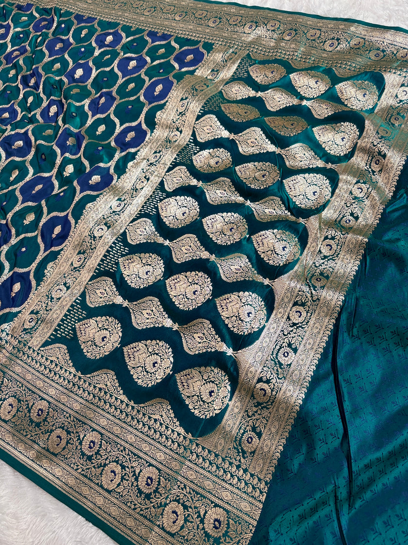 BANARASI MASHRU KATAN SILK SAREE HM536