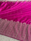 Banarasi mashru katan silk saree Swavroski Work hn102