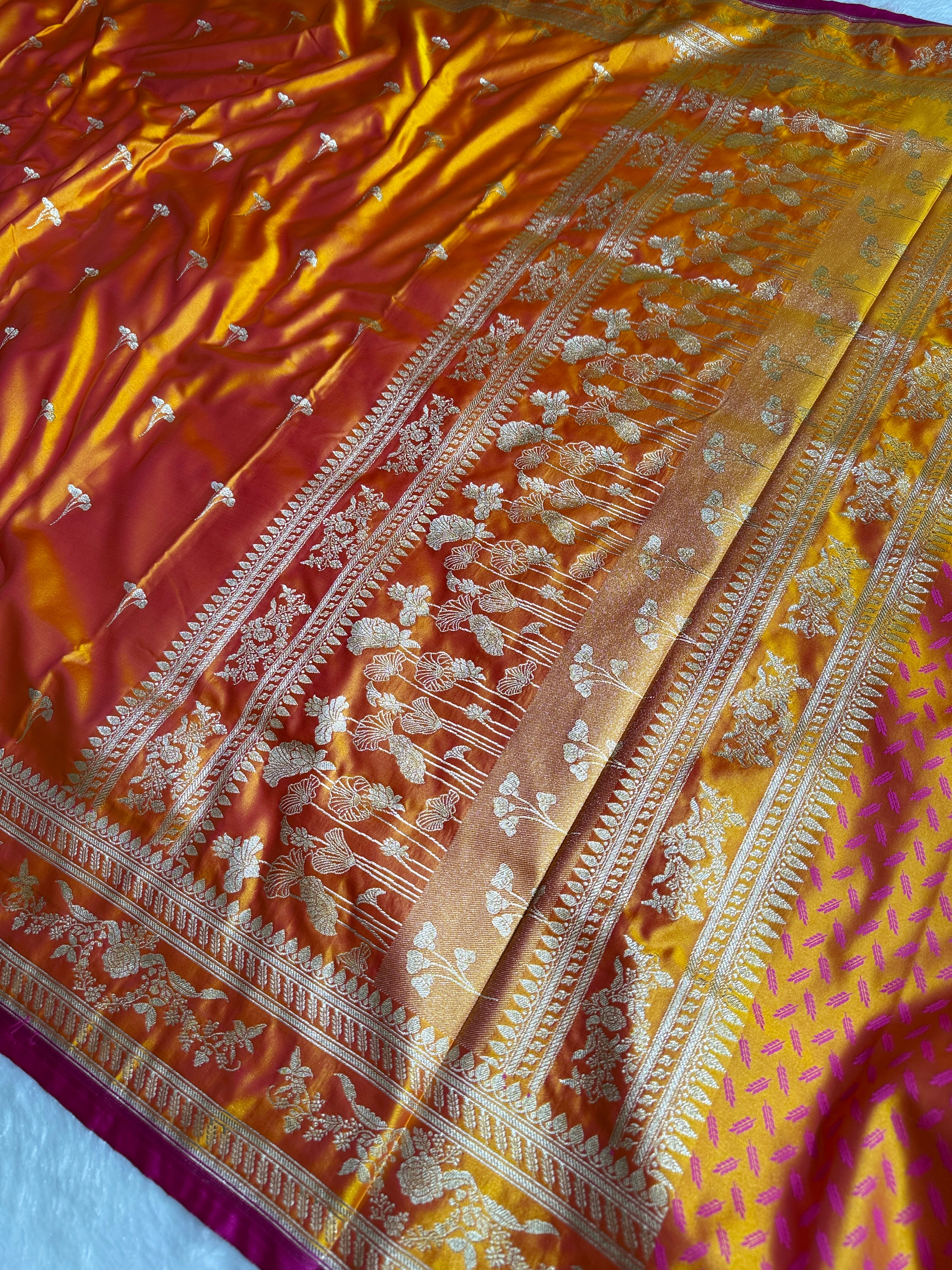 BANARASI MASHRU KATAN SILK SAREE HM529