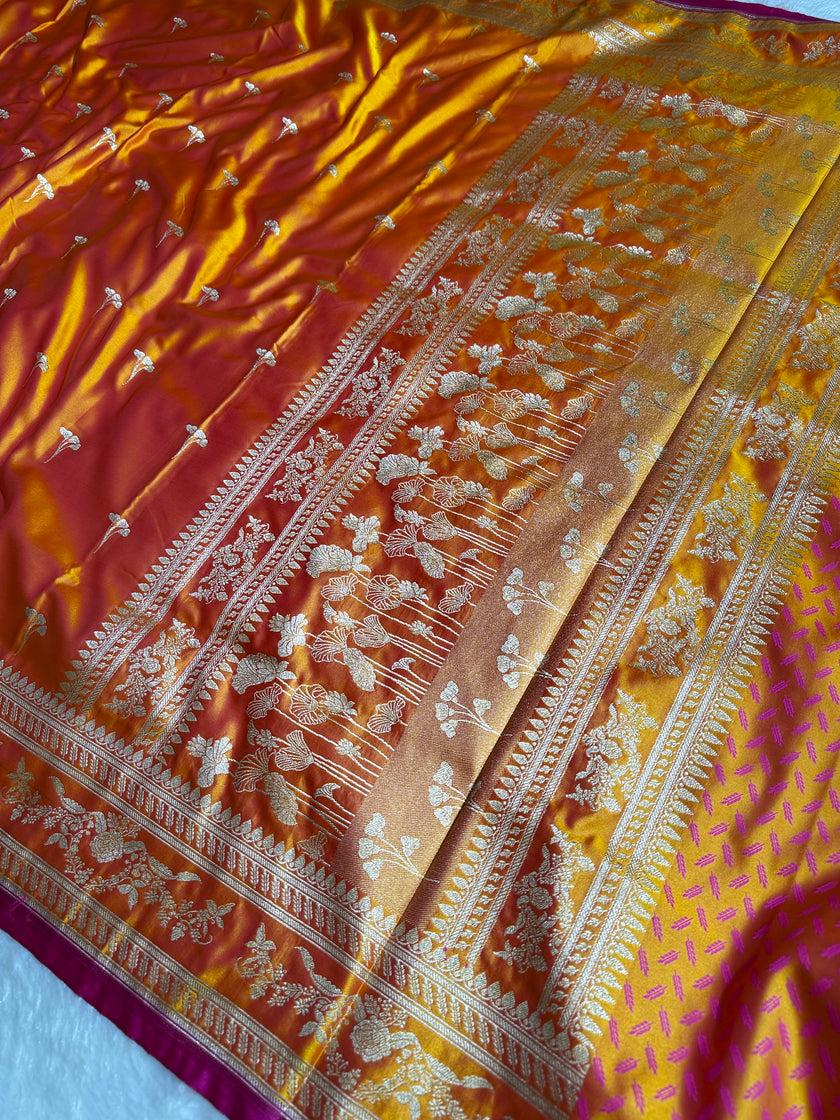 BANARASI MASHRU KATAN SILK SAREE HM529
