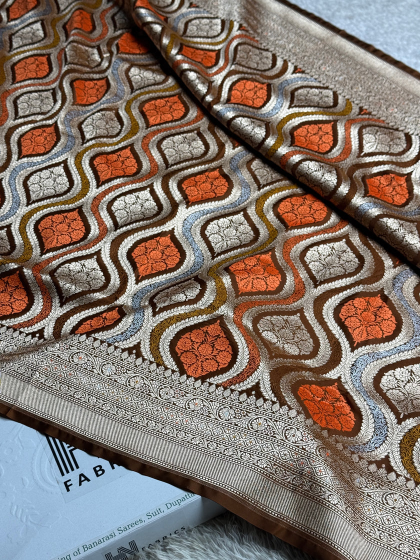 BANARASI MASHRU KATAN SILK SAREE MENAKARI WORK HN500