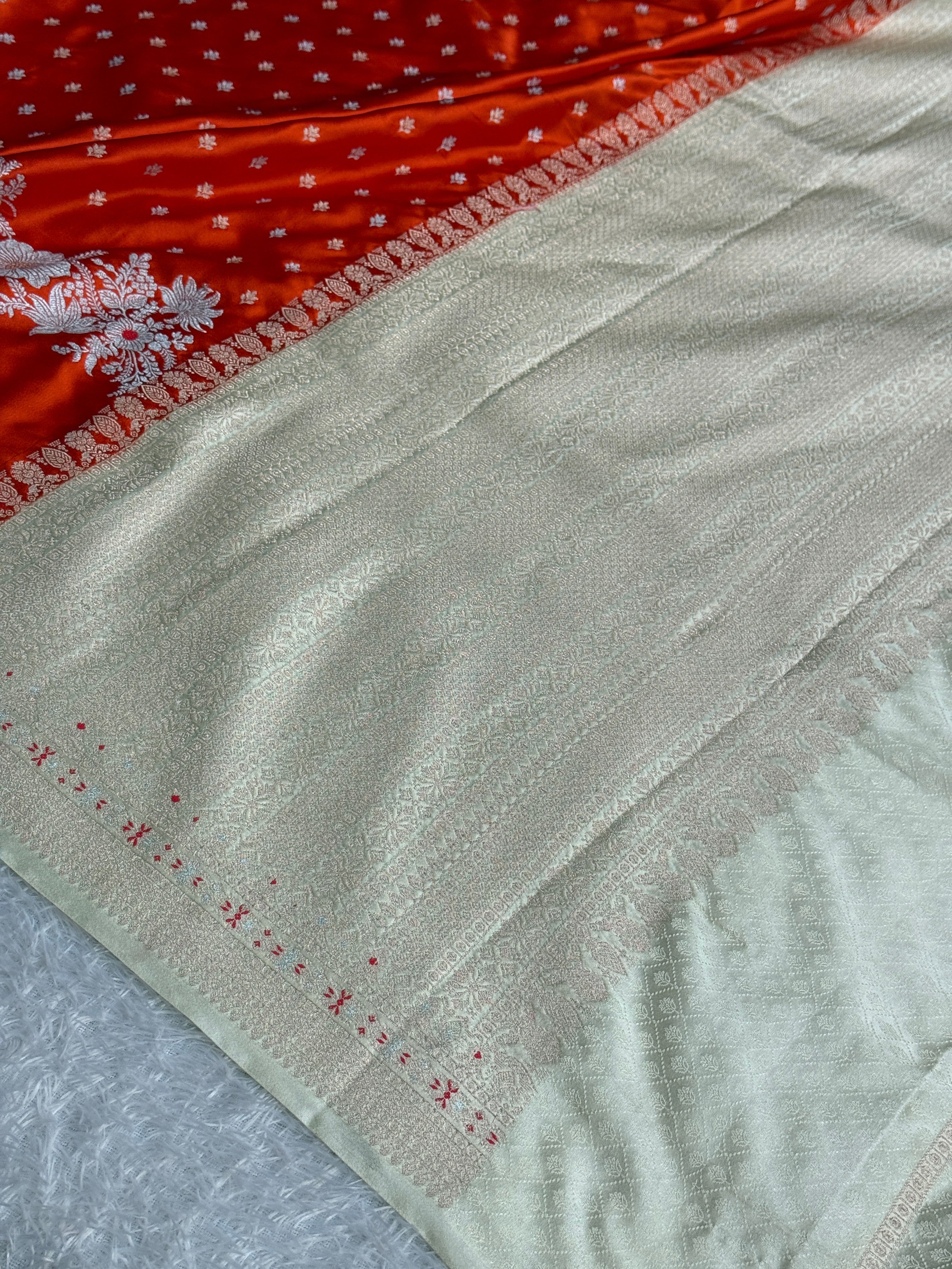 BANARASI MASHRU KATAN SILK SAREE MK045