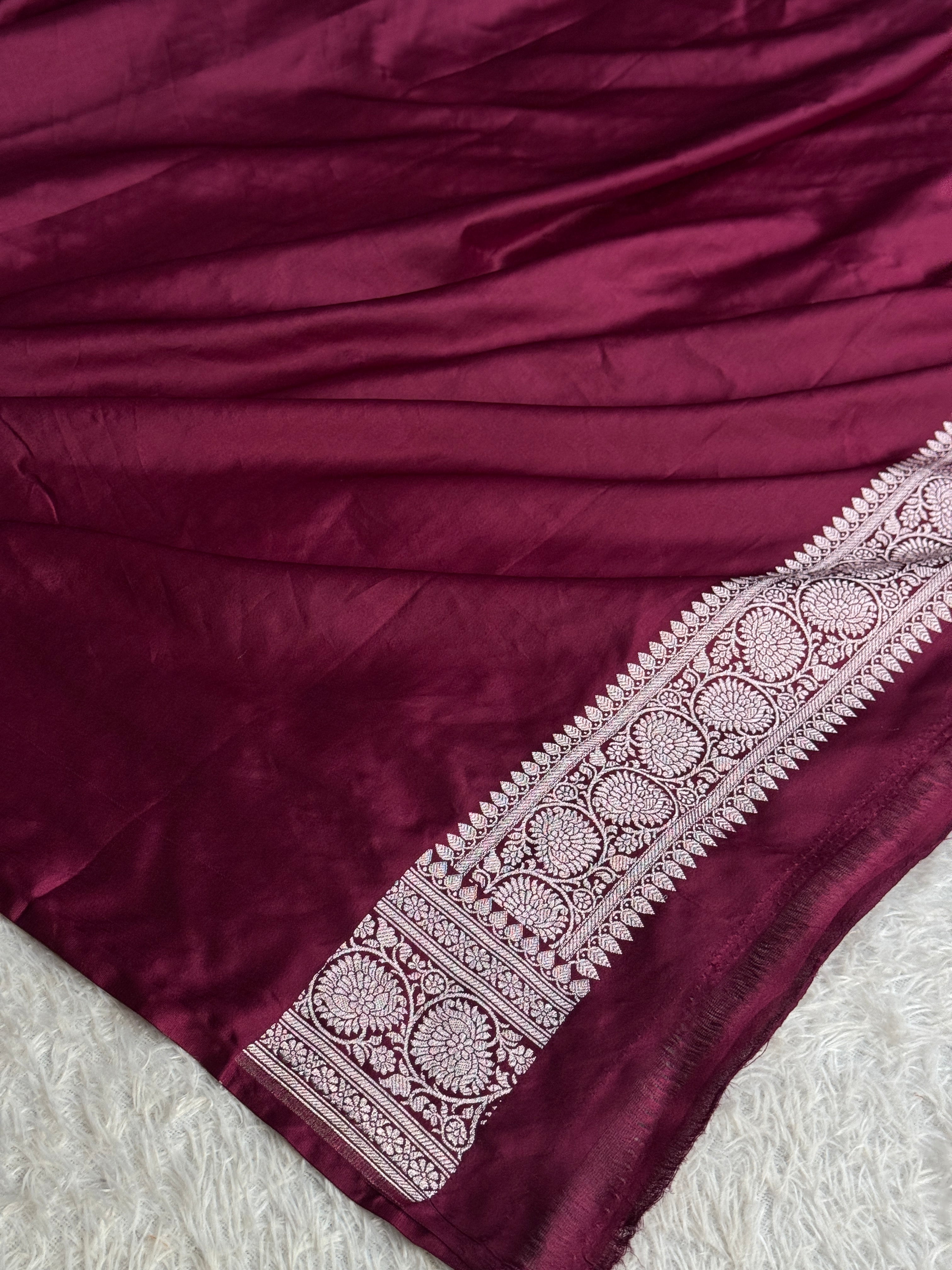 BANARASI MASHRU KATAN SILK SAREE MK042