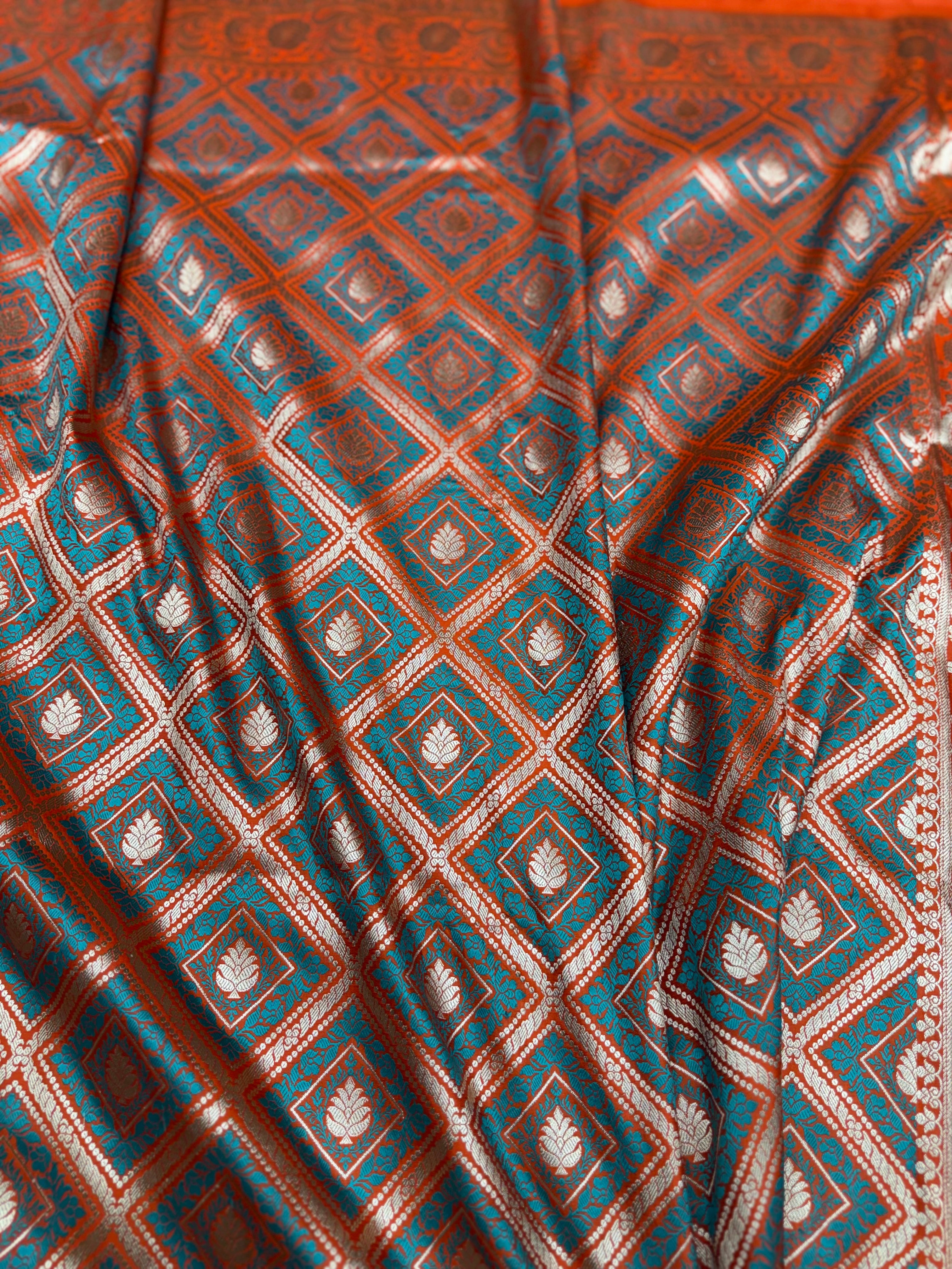 Banarasi Mashru Katan Silk Saree Tanchui Design HN111