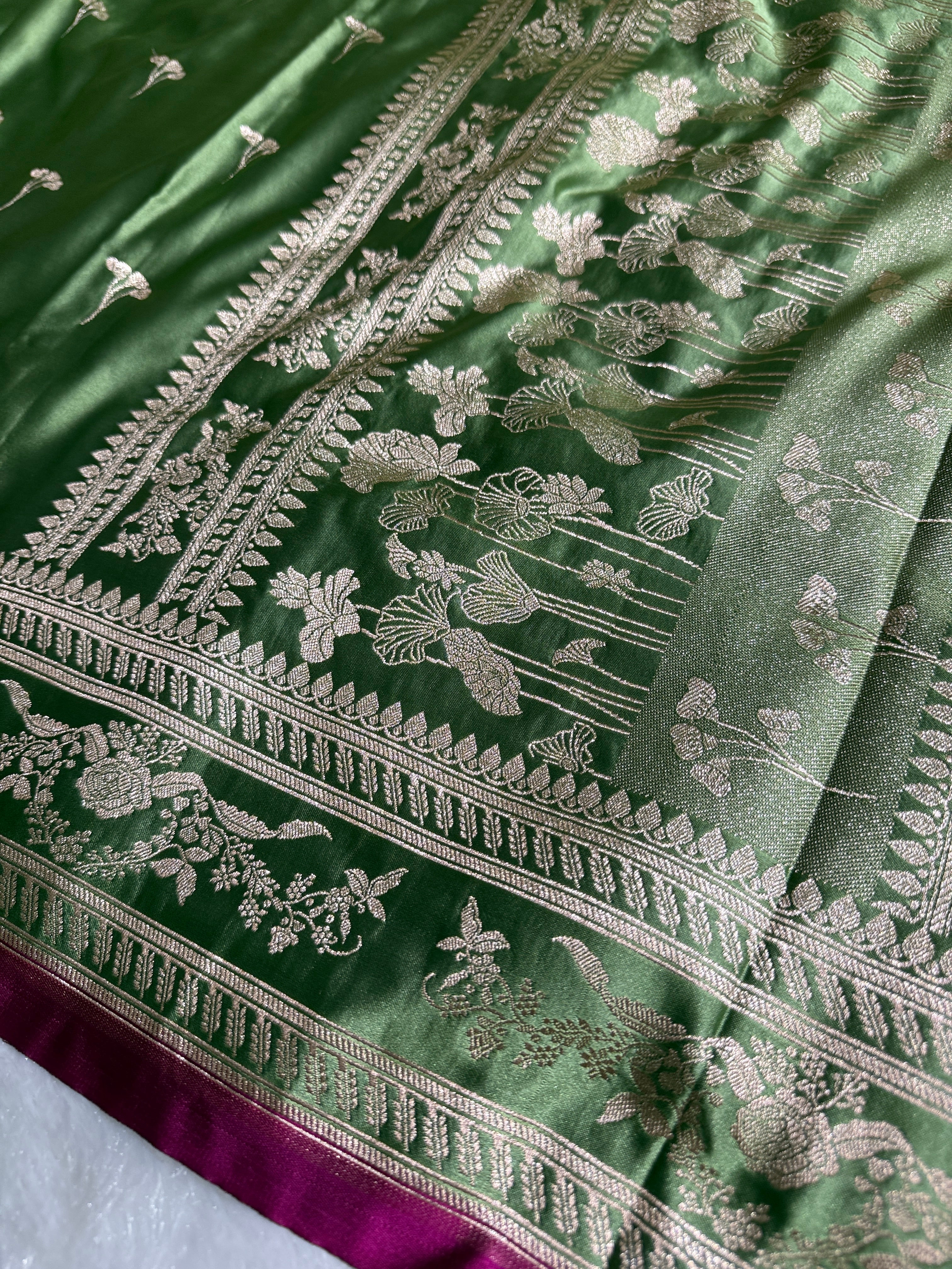 BANARASI MASHRU KATAN SILK SAREE HN529