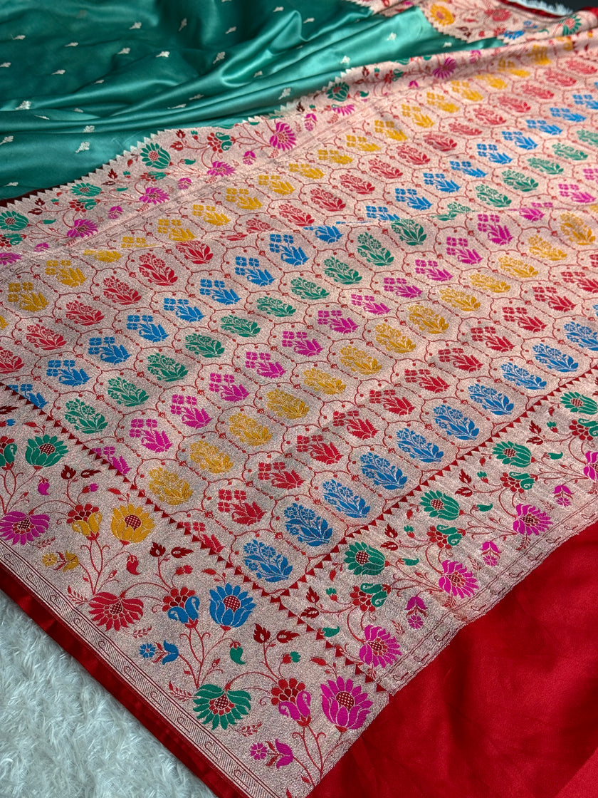 BANARASI MASHRU KATAN SILK SAREE MK071