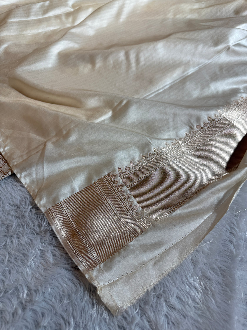 BANARASI MASHRU KATAN SILK SAREE MENAKARI WORK HN119