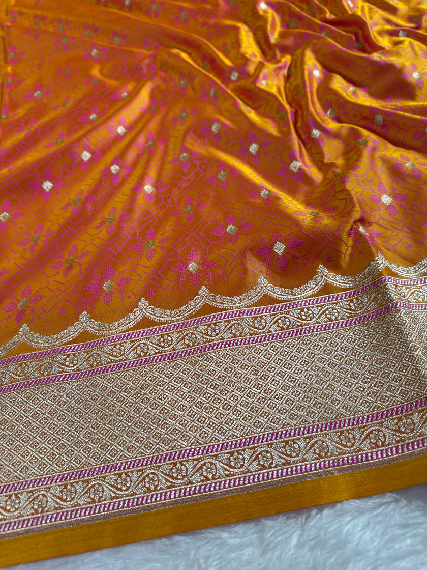 BANARASI MASHRU KATAN SILK SAREE HM535