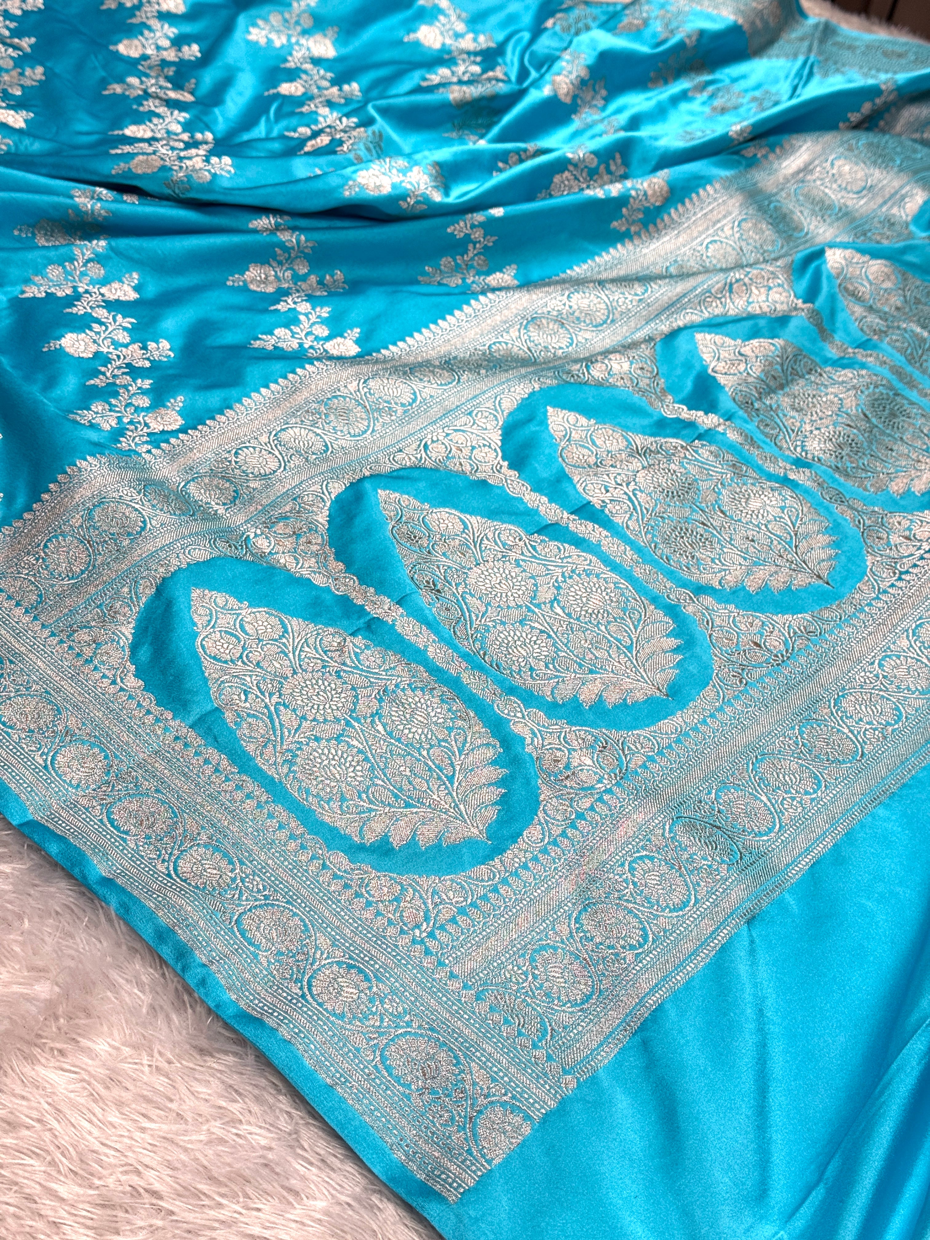 BANARASI MASHRU KATAN SILK SAREE HN580