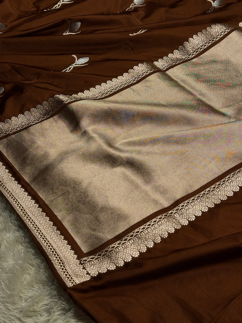 BANARASI MASHRU KATAN SILK SAREE HN710