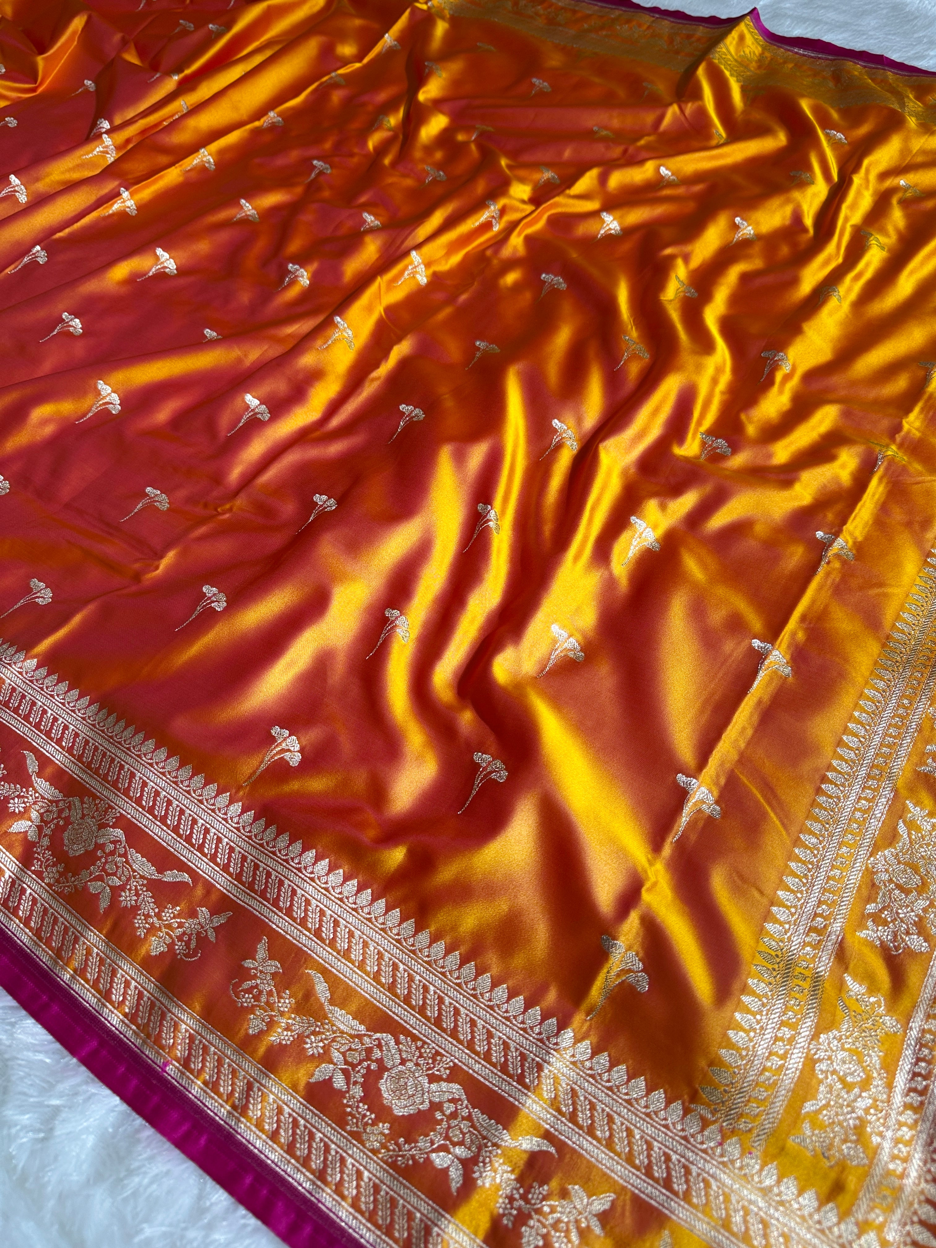BANARASI MASHRU KATAN SILK SAREE HM529