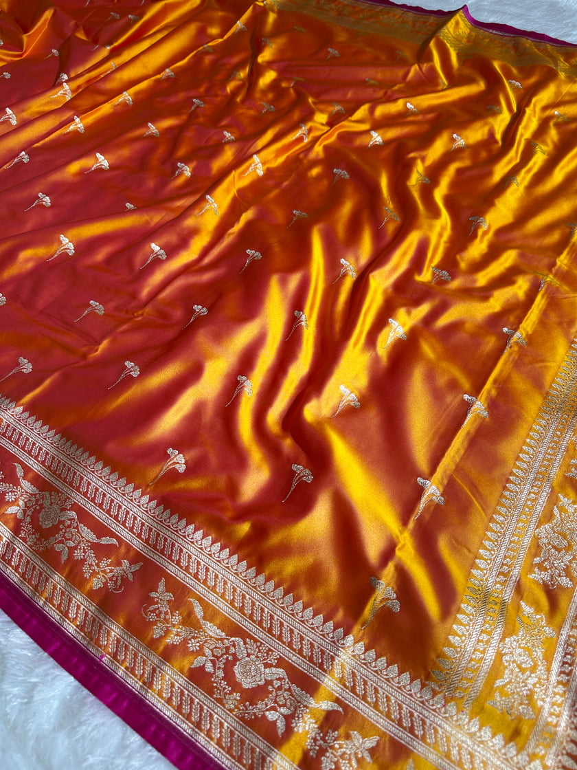 BANARASI MASHRU KATAN SILK SAREE HM529