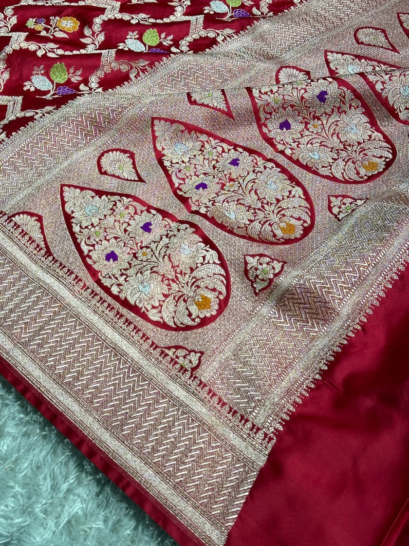 BANARASI MASHRU KATAN SILK SAREE MK024