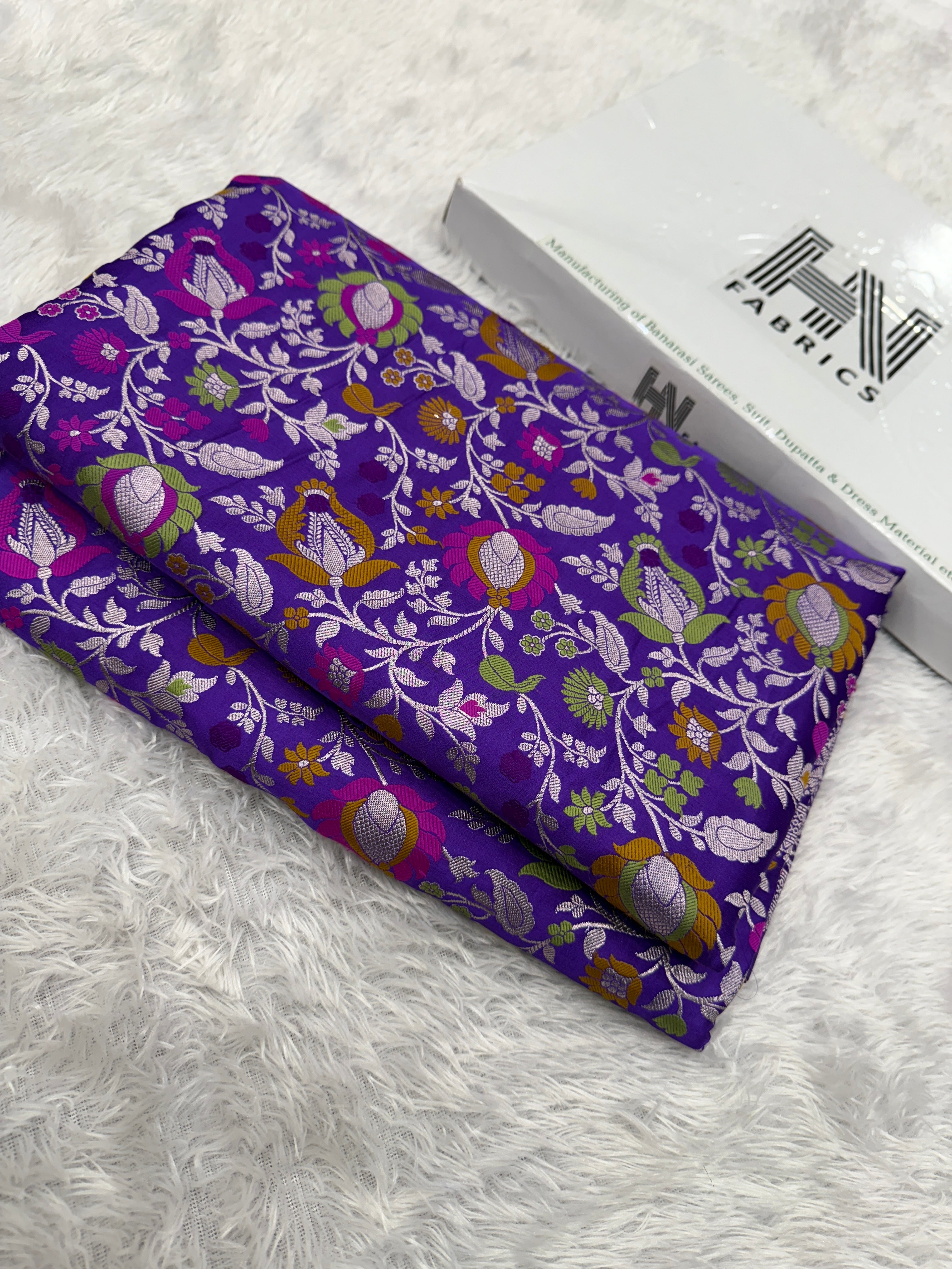 Banarasi Mashru katan silk saree Menakari Work hn140