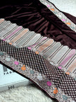 BANARASI MASHRU KATAN SILK SAREE MENAKARI WORK HN700