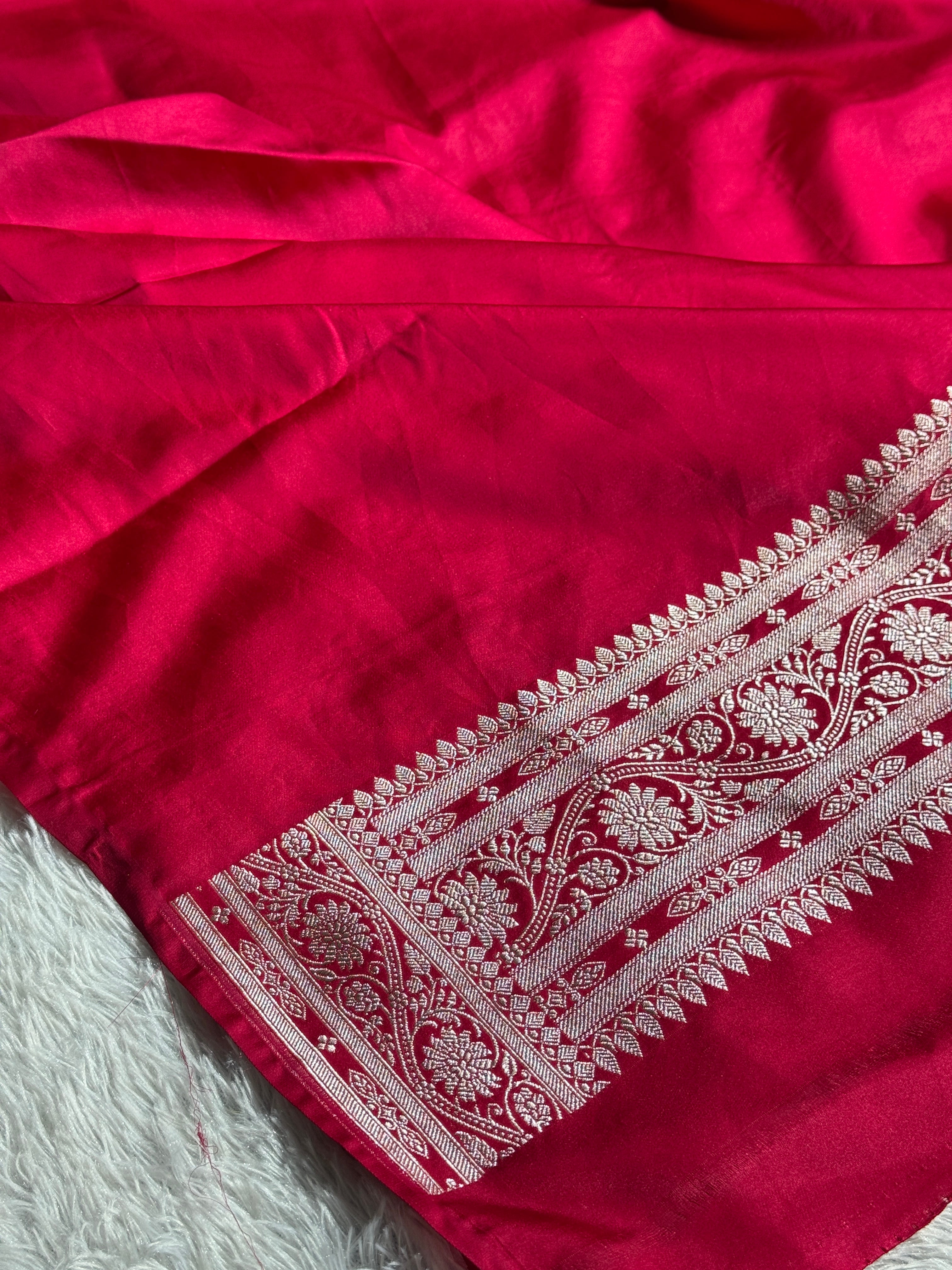 BANARASI MASHRU KATAN SILK SAREE CONTRAS DUAL COLOUR HN650