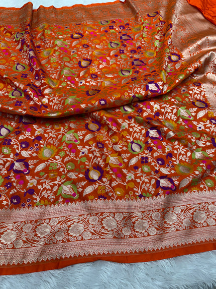 Banarasi Mashru katan silk saree Menakari Work hn140