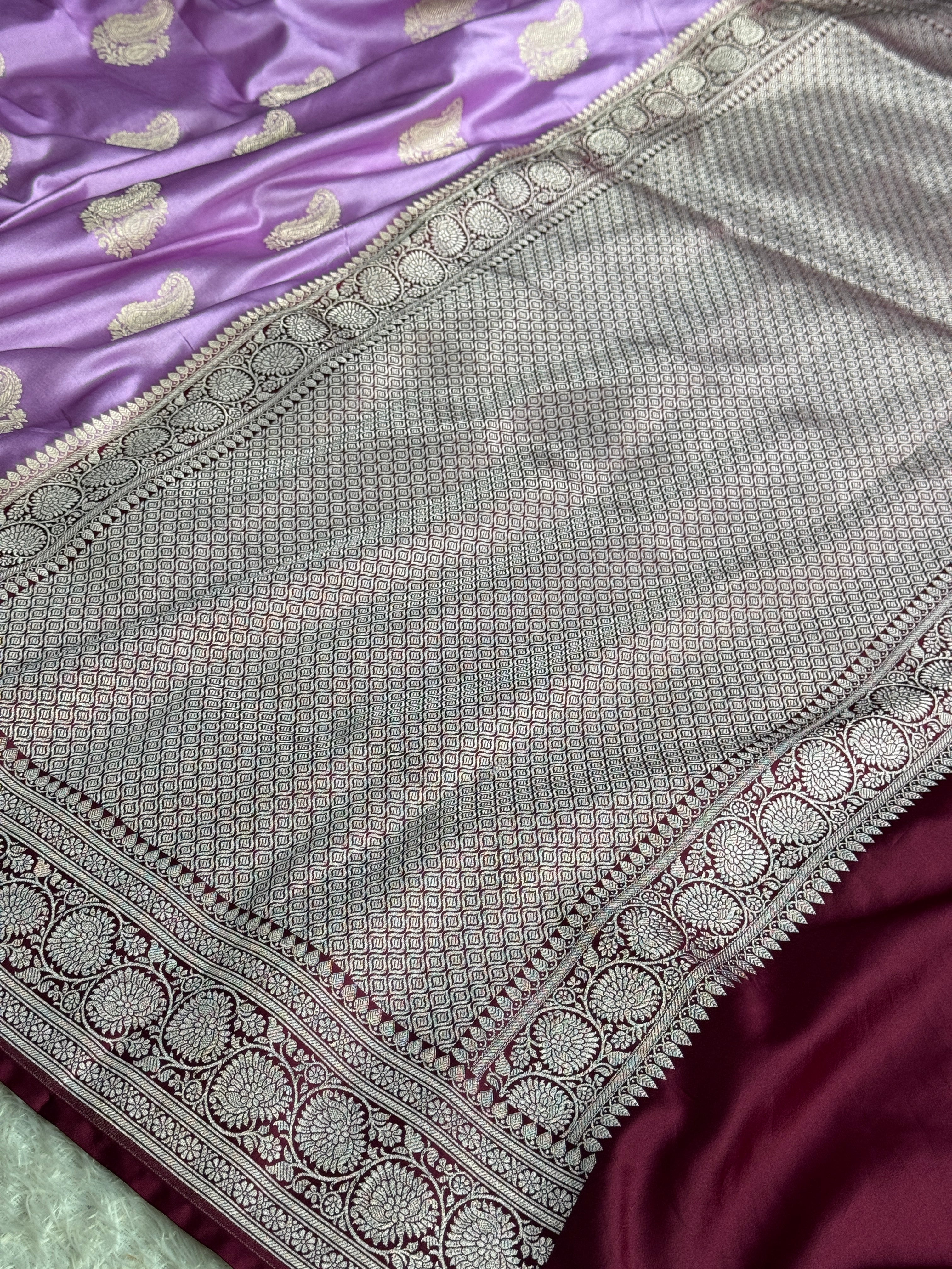 BANARASI MASHRU KATAN SILK SAREE MK042