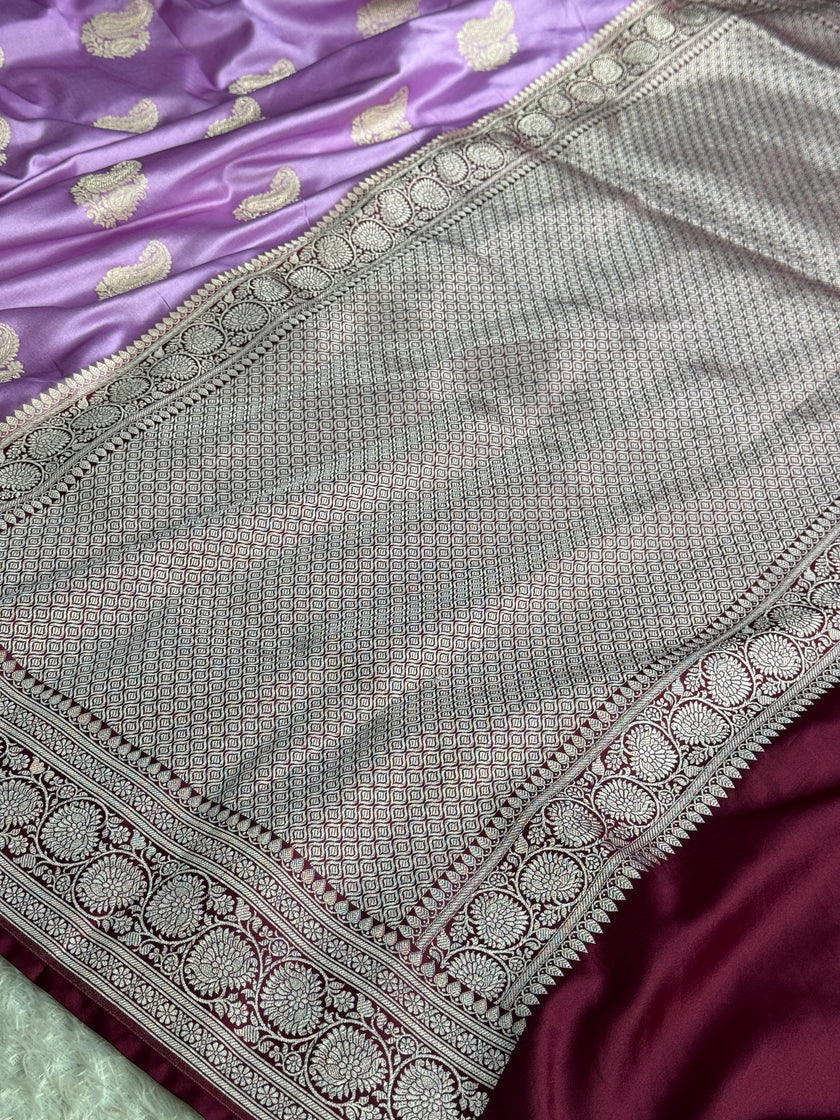 BANARASI MASHRU KATAN SILK SAREE MK042