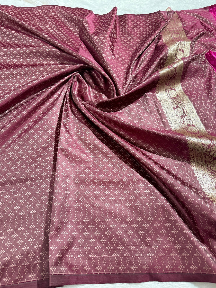 BANARASI MASHRU KATAN SILK SAREE HN536