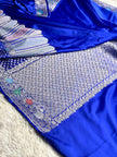 BANARASI MASHRU KATAN SILK SAREE MENAKARI WORK HN700