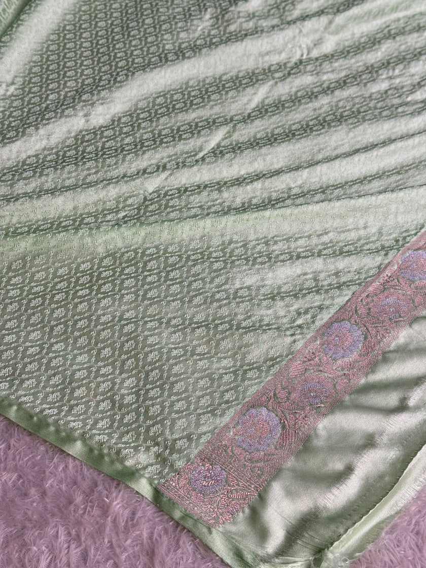 BANARASI MASHRU KATAN SILK SAREE MK070
