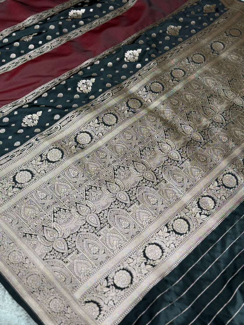 BANARASI MASHRU KATAN SILK SAREE MK012