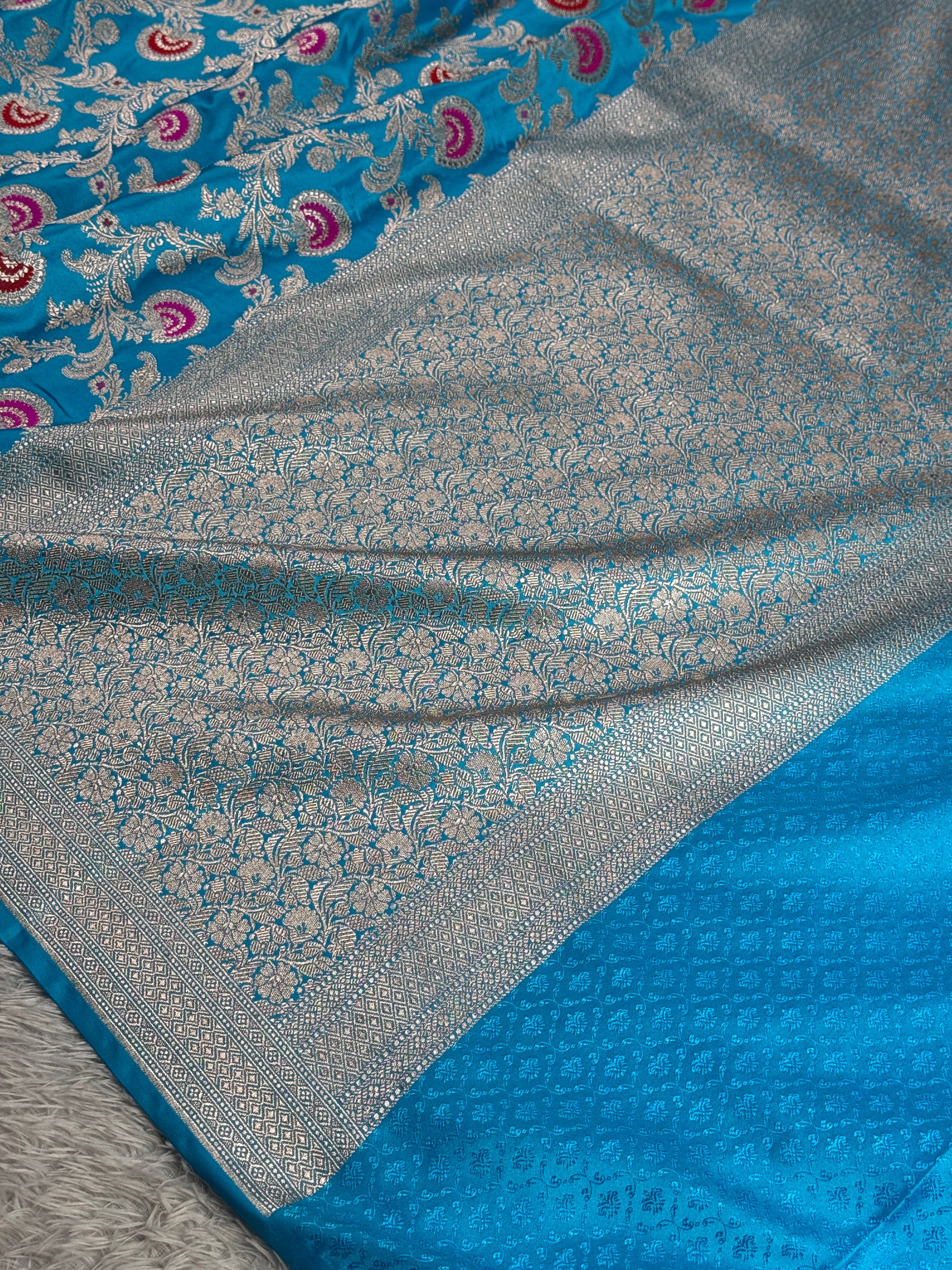 BANARASI MASHRU KATAN SILK SAREE MK016