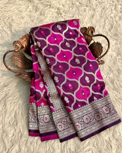 Banarasi mashru katan silk saree Rangkat design hn120