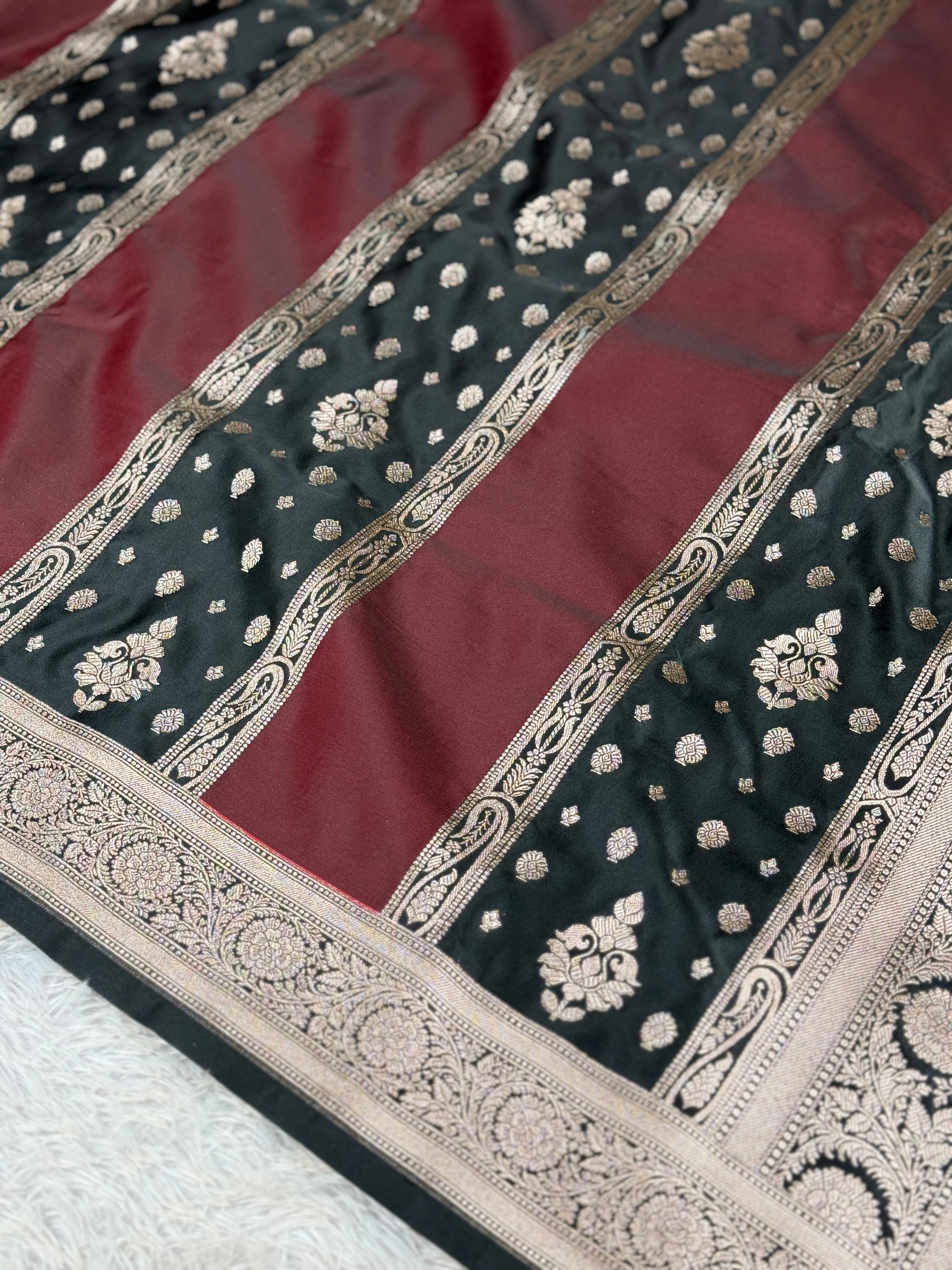 BANARASI MASHRU KATAN SILK SAREE MK012