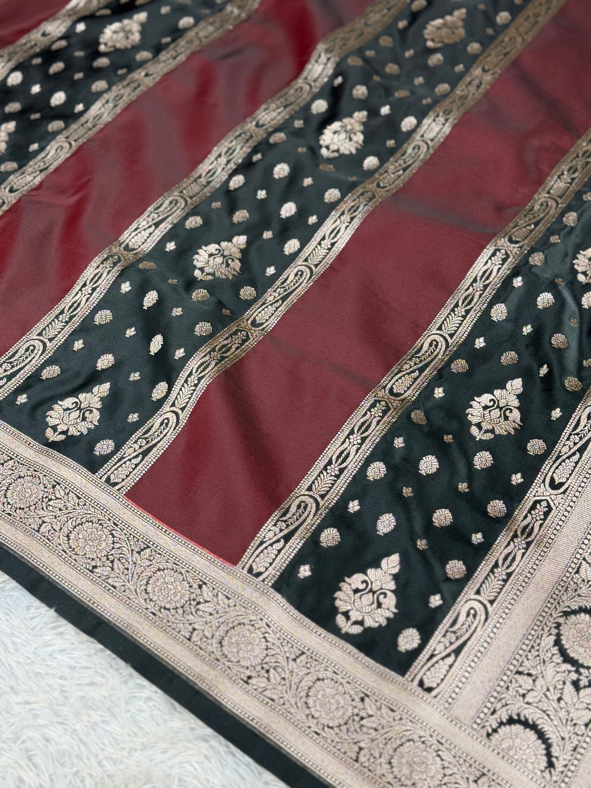 BANARASI MASHRU KATAN SILK SAREE MK012
