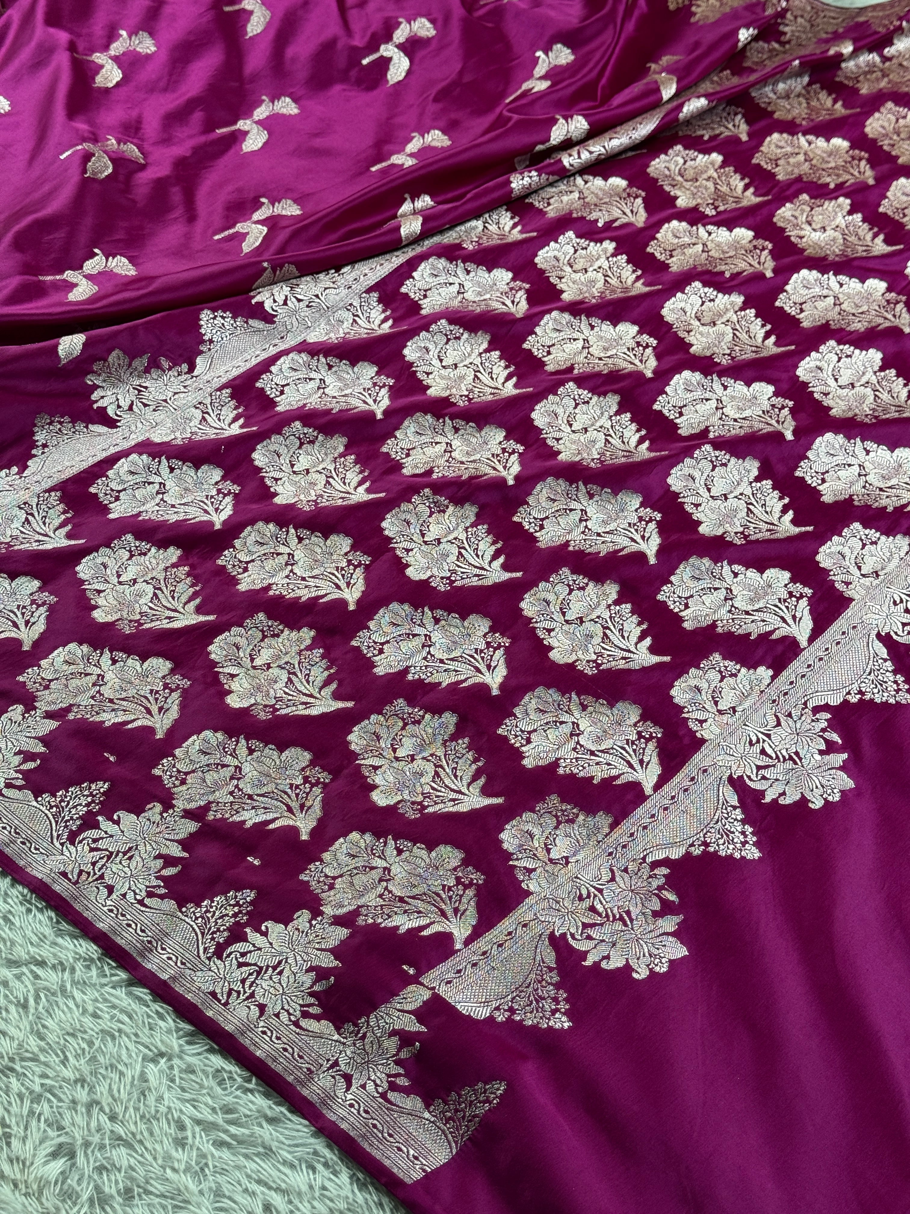 BANARASI MASHRU KATAN SILK SAREE MK010
